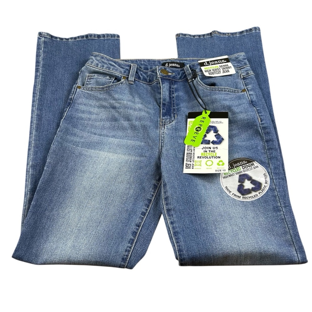 d. Jeans High Waist Skinny Bootcut Jeans Recycled Denim NWT - Size 10